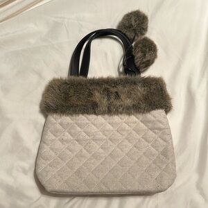 Faux fur handbag or gift tote
